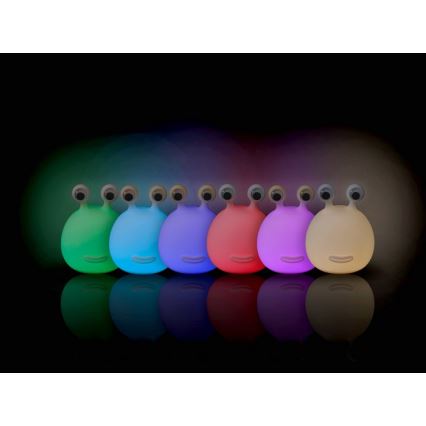 MegaLight - LED RGB Pritemdoma įkraunama vaikiška jutiklinė lempa MOMO MOON LED/5V
