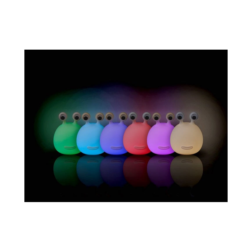 MegaLight - LED RGB Pritemdoma įkraunama vaikiška jutiklinė lempa MOMO MOON LED/5V