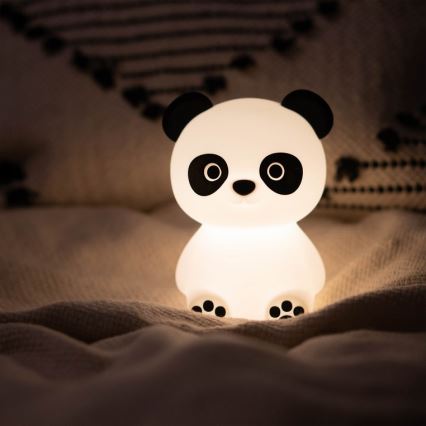 MegaLight - LED RGB Pritemdoma įkraunama vaikiška jutiklinė lempa PADDY PANDA LED/5V