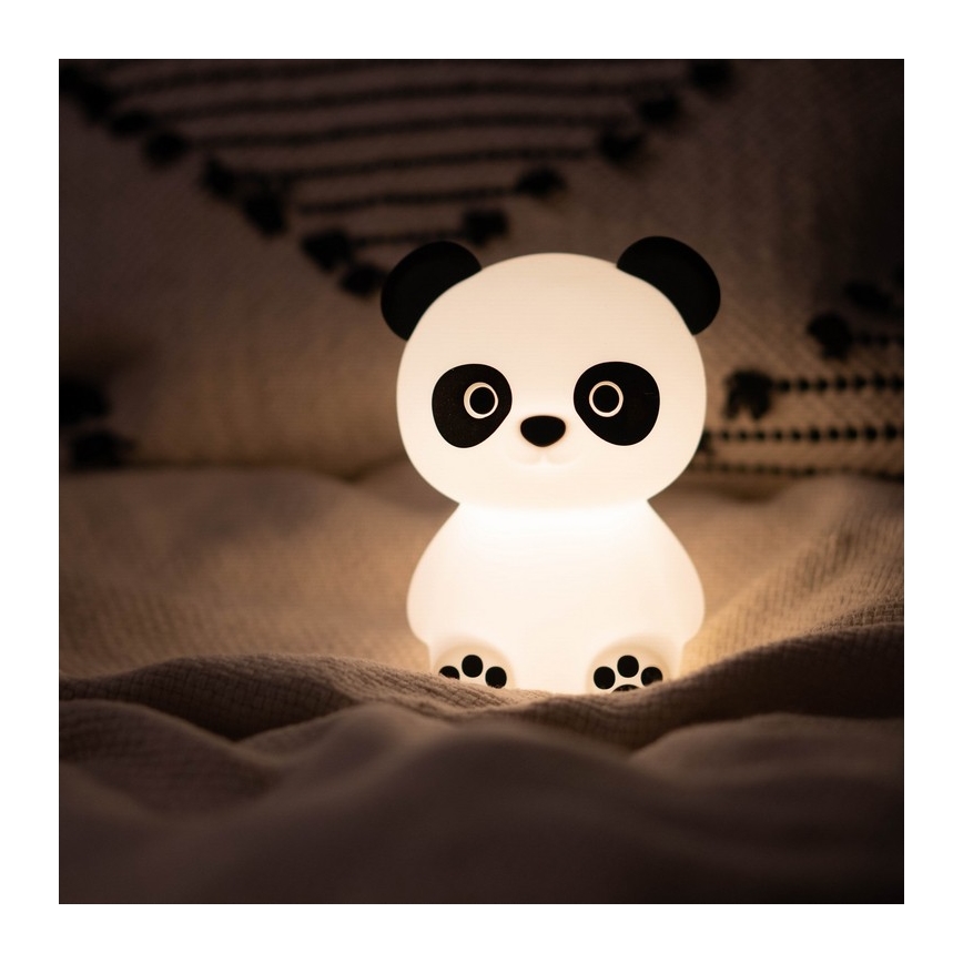 MegaLight - LED RGB Pritemdoma įkraunama vaikiška jutiklinė lempa PADDY PANDA LED/5V