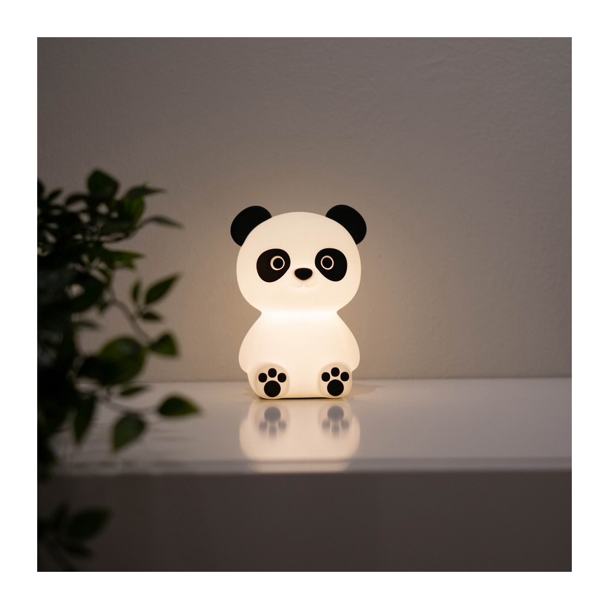MegaLight - LED RGB Pritemdoma įkraunama vaikiška jutiklinė lempa PADDY PANDA LED/5V