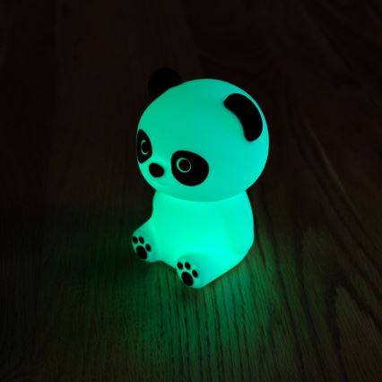 MegaLight - LED RGB Pritemdoma įkraunama vaikiška jutiklinė lempa PADDY PANDA LED/5V