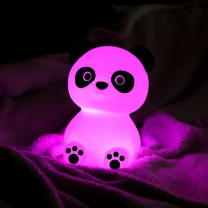 MegaLight - LED RGB Pritemdoma įkraunama vaikiška jutiklinė lempa PADDY PANDA LED/5V