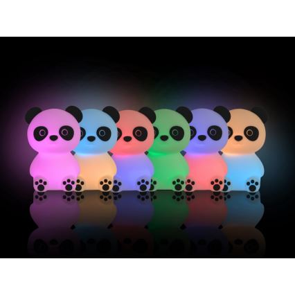 MegaLight - LED RGB Pritemdoma įkraunama vaikiška jutiklinė lempa PADDY PANDA LED/5V