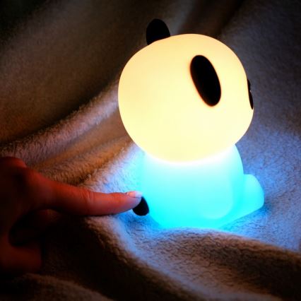 MegaLight - LED RGB Pritemdoma įkraunama vaikiška jutiklinė lempa PADDY PANDA LED/5V