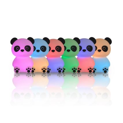 MegaLight - LED RGB Pritemdoma įkraunama vaikiška jutiklinė lempa PADDY PANDA LED/5V