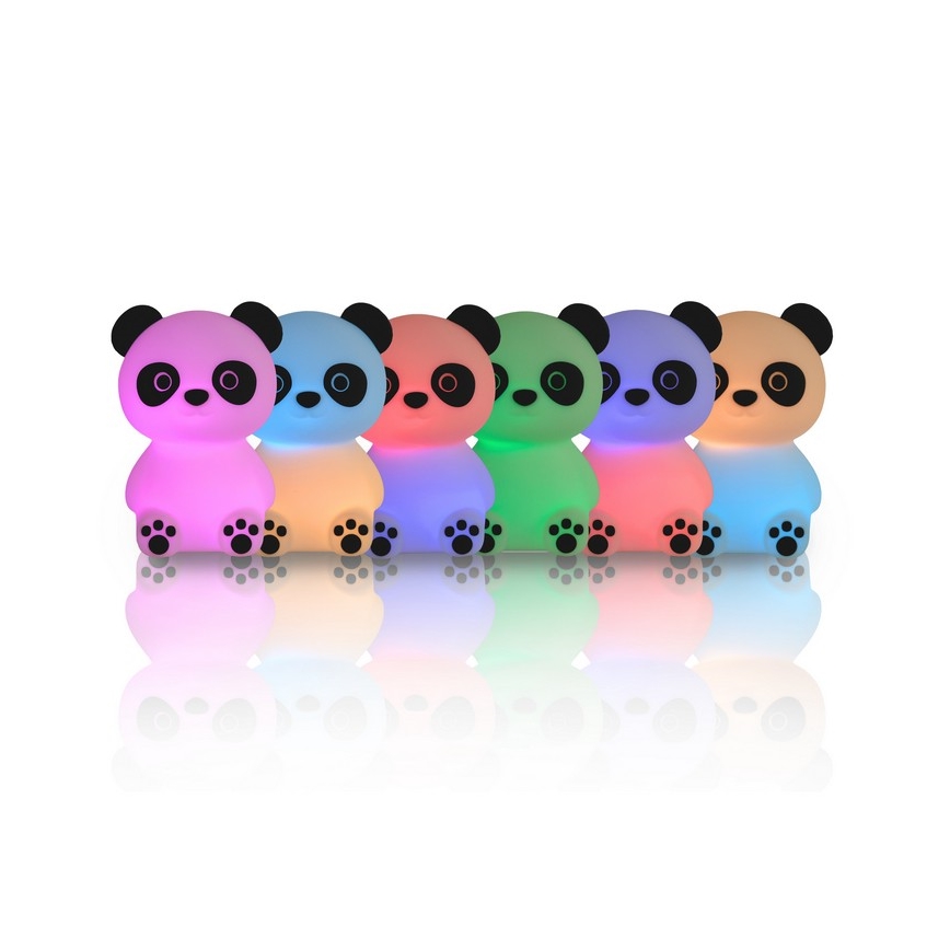 MegaLight - LED RGB Pritemdoma įkraunama vaikiška jutiklinė lempa PADDY PANDA LED/5V