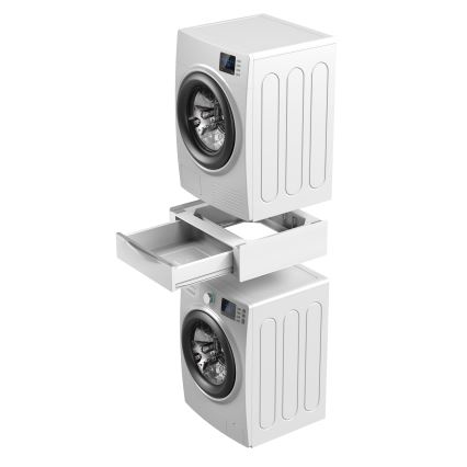 Meliconi 656112 - Tarpinė skalbimo mašinai ir džiovyklei su ištraukiamu 28 l talpos stalčiumi, balta