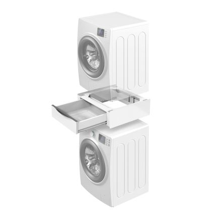 Meliconi 656112 - Tarpinė skalbimo mašinai ir džiovyklei su ištraukiamu 28 l talpos stalčiumi, balta