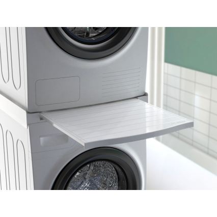Meliconi 656113 - Pakyla skalbimo mašinai ir džiovyklai su ištraukiamu stalčiumi 70 cm balta