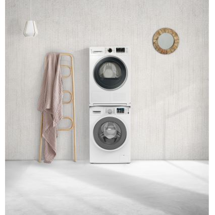 Meliconi 656113 - Pakyla skalbimo mašinai ir džiovyklai su ištraukiamu stalčiumi 70 cm balta