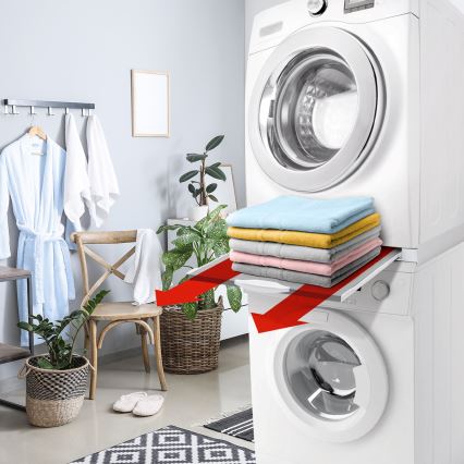 Meliconi 656114 - 70 cm tarpinė skalbimo mašinai ir džiovyklai, balta