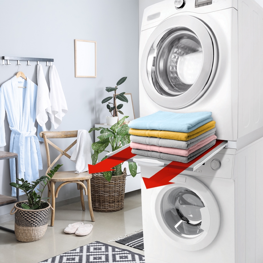 Meliconi 656114 - 70 cm tarpinė skalbimo mašinai ir džiovyklai, balta