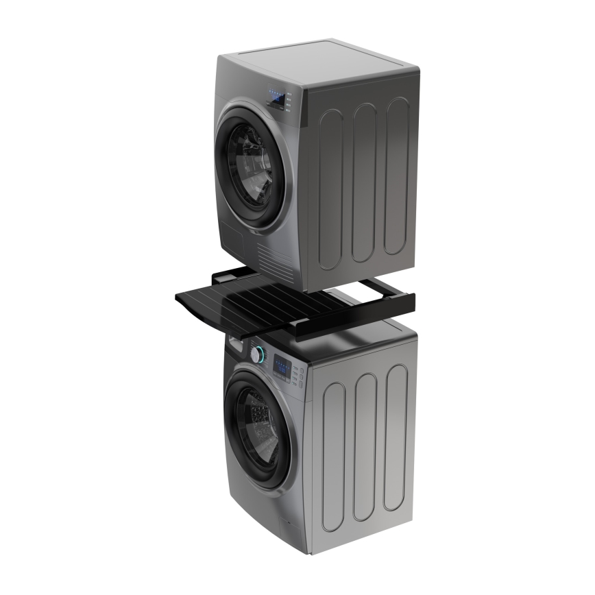 Meliconi 656136 – tarpinė, skirta skalbimo mašinai ir džiovyklei, su ištraukiamu stalčiumi, 60 cm, juoda