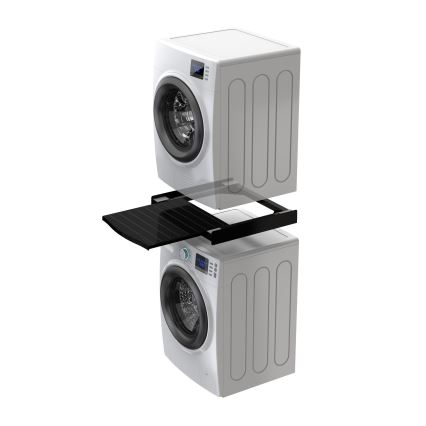 Meliconi 656136 – tarpinė, skirta skalbimo mašinai ir džiovyklei, su ištraukiamu stalčiumi, 60 cm, juoda