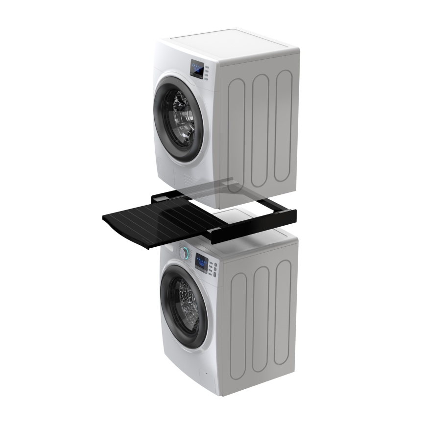 Meliconi 656136 – tarpinė, skirta skalbimo mašinai ir džiovyklei, su ištraukiamu stalčiumi, 60 cm, juoda