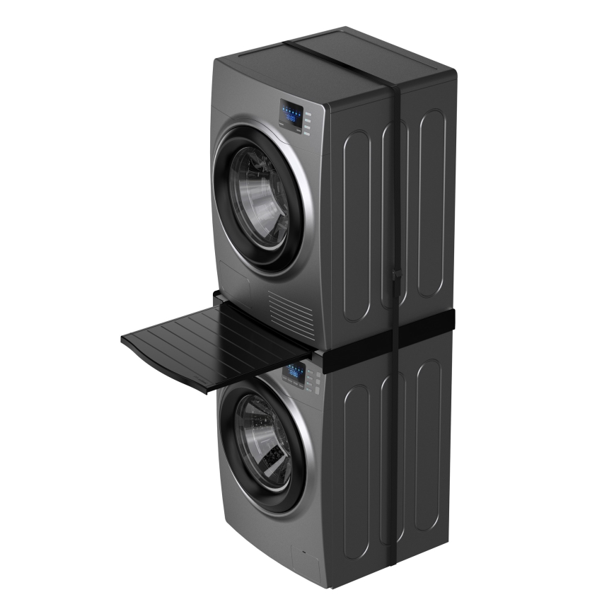 Meliconi 656136 – tarpinė, skirta skalbimo mašinai ir džiovyklei, su ištraukiamu stalčiumi, 60 cm, juoda