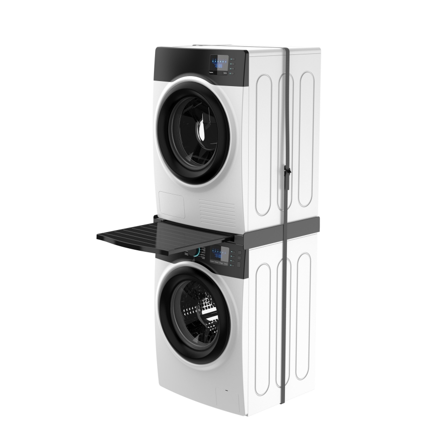 Meliconi 656136 – tarpinė, skirta skalbimo mašinai ir džiovyklei, su ištraukiamu stalčiumi, 60 cm, juoda