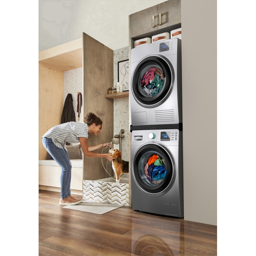 Meliconi 656138 – tarpiklis skalbimo mašinai ir džiovyklei, 70 cm, juodas