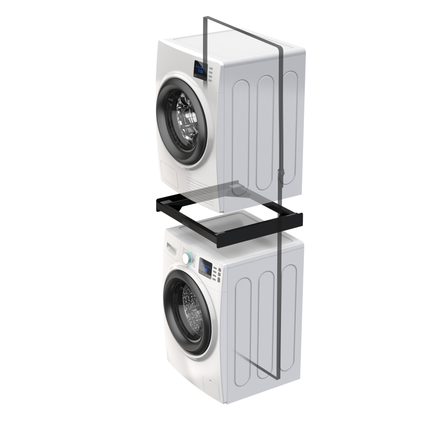 Meliconi 656138 – tarpiklis skalbimo mašinai ir džiovyklei, 70 cm, juodas