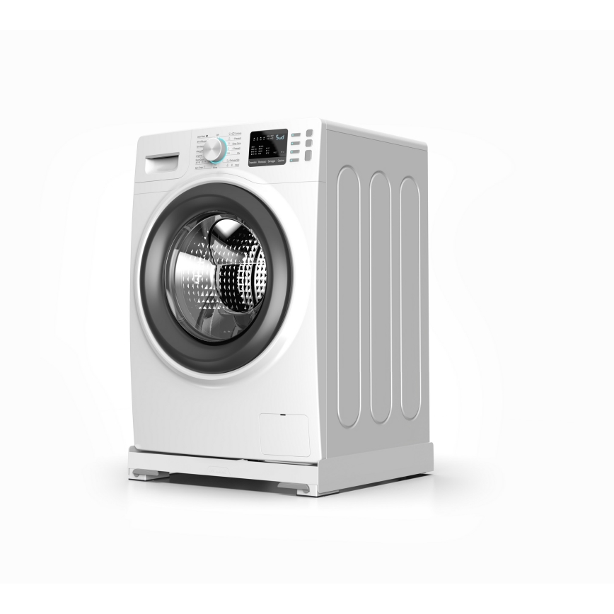 Meliconi 656146 - Antivibracinis padėklas skalbimo mašinai su ištraukiamais ratukais 61 cm baltas