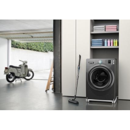 Meliconi 656149 - Antivibracinė platforma skalbimo mašinai su ištraukiamais ratukais, 47 cm, balta