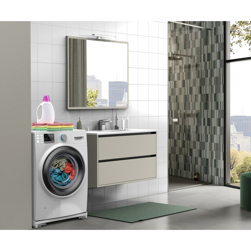 Meliconi 656149 - Antivibracinė platforma skalbimo mašinai su ištraukiamais ratukais, 47 cm, balta