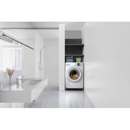 Meliconi 656168 - Antivibracinis padas skalbimo mašinai su ištraukiamais ratukais 47 cm juodas