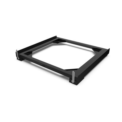 Meliconi 656168 - Antivibracinis padas skalbimo mašinai su ištraukiamais ratukais 47 cm juodas