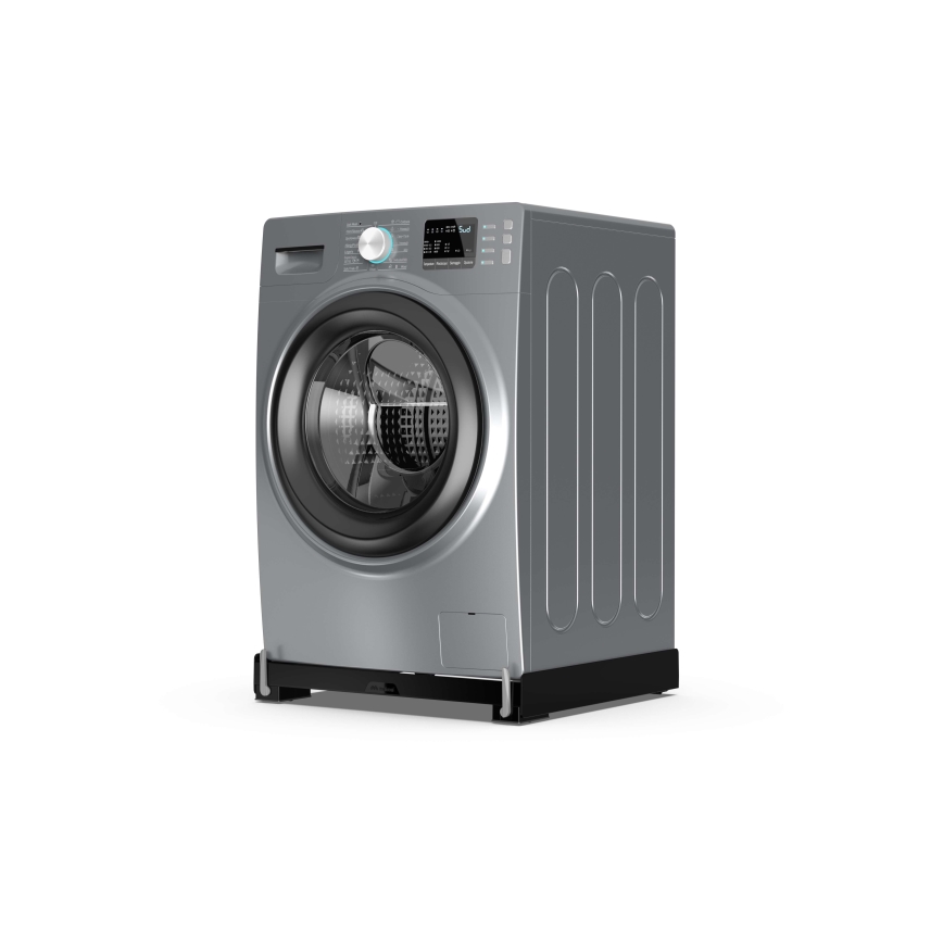 Meliconi 656168 - Antivibracinis padas skalbimo mašinai su ištraukiamais ratukais 47 cm juodas