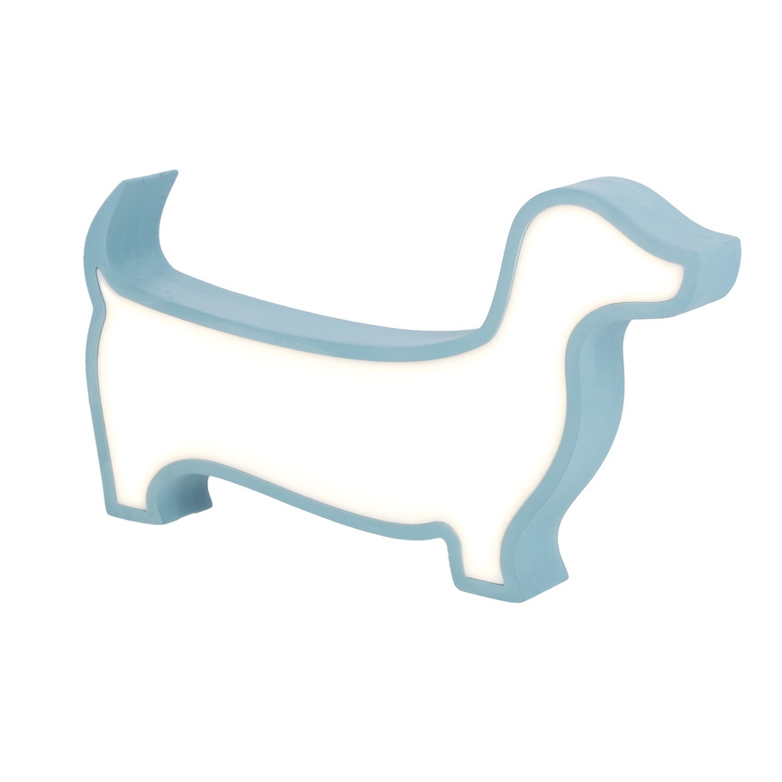 Mėlyna LED stalinė lempa vaikams DOG LED/12W/230V