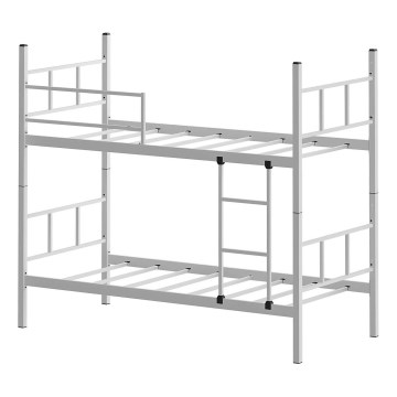 Metalinė dviaukštė lova MAVEN 90x200 cm, balta, maksimali apkrova 2x100 kg