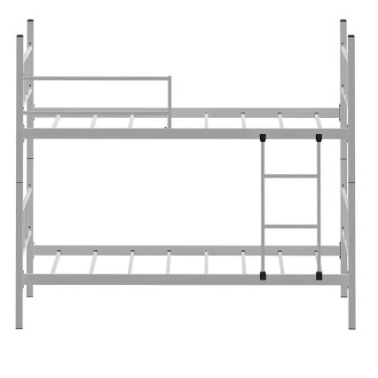 Metalinė dviaukštė lova MAVEN 90x200 cm, balta, maksimali apkrova 2x100 kg