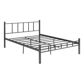 Metalinė dvigulė lova ORMEL 120 x 200 cm, juoda, maksimali leistina apkrova 120 kg