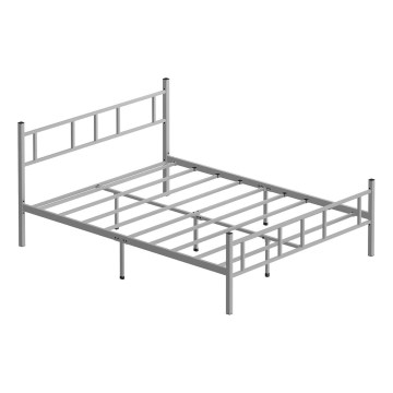 Metalinė dvivietė lova PIRON 120x200 cm, balta, maksimali apkrova 120 kg