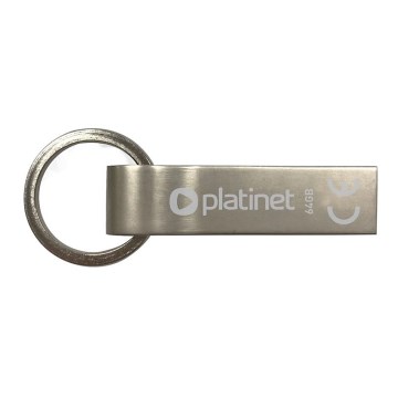 Metalinis atsparus vandeniui Flash Disk USB 64GB matinis chromas