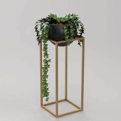 Metalinis gėlių vazonas 81,3x29 cm auksinės spalvos