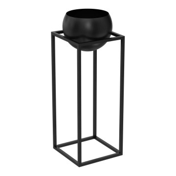 Metalinis gėlių vazonas 81,3x29 cm juodos spalvos