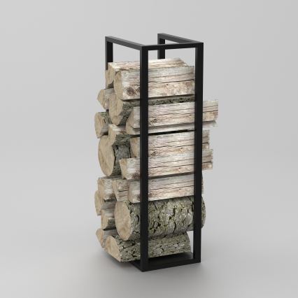 Metalinis stovas medienai 100x30 cm juodas