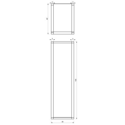 Metalinis stovas medienai 100x30 cm juodas