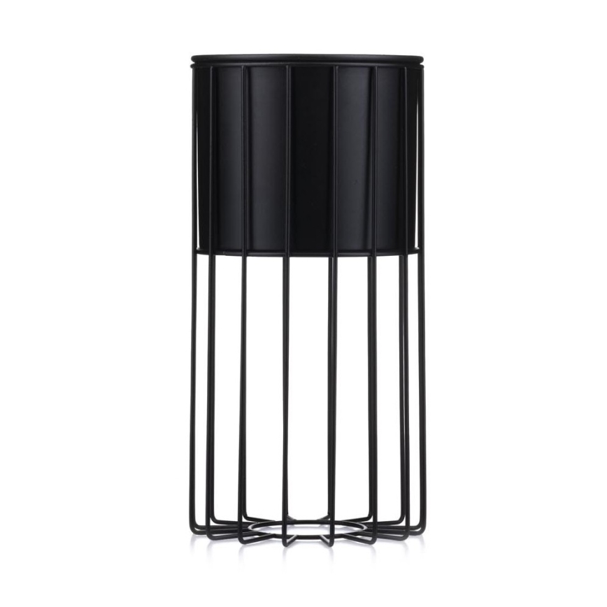 Metalinis vazonas LOFT 42x20 cm juoda