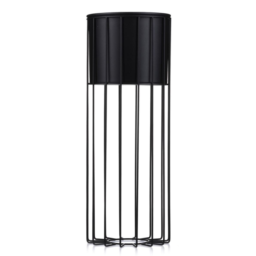 Metalinis vazonas LOFT 55x20 cm juoda