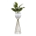 Metalinis vazonas LOFT 68x20 cm auksas/balta
