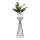 Metalinis vazonas LOFT 68x20 cm juoda/balta