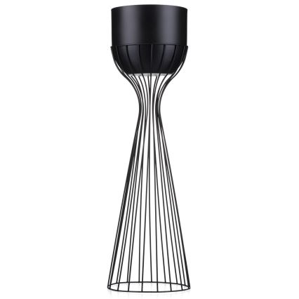 Metalinis vazonas LOFT 68x20 cm juoda