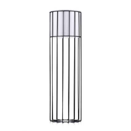 Metalinis vazonas LOFT 70x20 cm juoda/balta
