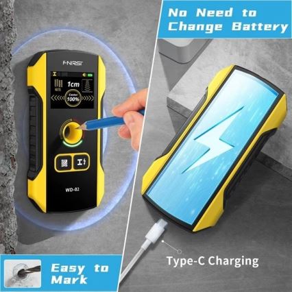 Metalo, įtampos ir netolygumų detektorius 300 mAh 5V