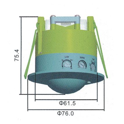 Mikrobangų judesio jutiklis įleidžiamas MW B 360 ° 1200W / 230V baltas