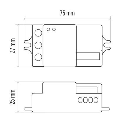 Mikrobangų krosnelės judesio jutiklis MW B 360° 1200W / 230V baltas