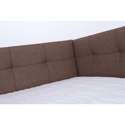 Minkšta lova su čiužiniu ir sandėliavimo vieta MARIA PETITE 120x200 cm ruda